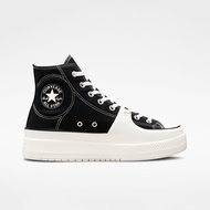 Converse รองเท้าผ้าใบ Chuck Taylor All Star Construct Hi Black | Black/Vintage White/Egret ( A05094C
