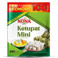 NONA Ketupat Mini Pek Ekonomi | Mini Rice Cake 1.9kg (100 bungkus nasi impit segera x19g)
