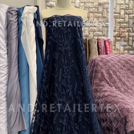 Bahan Kain Brokat Tile Bordir Alana New Series Warna Navy Biru Dongker Harga 05meter