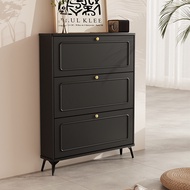 Solid Wood Shoe Cabinet Ultra-Slim Black Shoe Cabinet Home Entryway Shoe Cabinet Outdoor Shoe Cabine