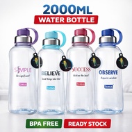 BM200TP BOS"'S 2000ml Ori Tritan BPA Free Water Bottle with Straw Tritan Bottle Eco Friendly