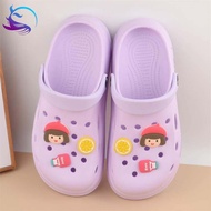 Closed Toe Coros Sandals and Slippers for Women Fashion Outwear Thick Bottom Platform Heel Cute Student Two-Way Home