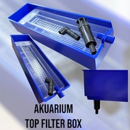 aquarium top filter box blue colour akuarium Blue Top Filter Box (15" x 4.5" x 3.8") - For Aquarium 