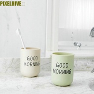 PIXELHIVE​ Good Morning Cup for Beverages Heat-resistant Nordic Style Toothbrush Holder Storage Orga