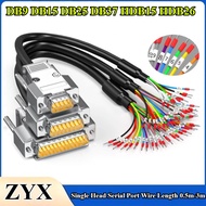 DB9 DB15 DB25 DB37 HDB15 HDB26 Single Head Serial Port Wire Copper Gold Plated 9/15/25/37Pin Termina