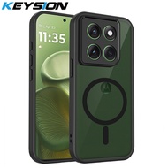 KEYSION Magnetic Phone Case for Motorola MOTO G86 5G G56 5G Matte Translucent Clear Shockproof Cover