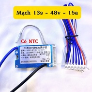 Mạch 13S 48V 15A sạc và bảo vệ pin Li-ion 3.7V sử dụng 13 cell nối tiếp