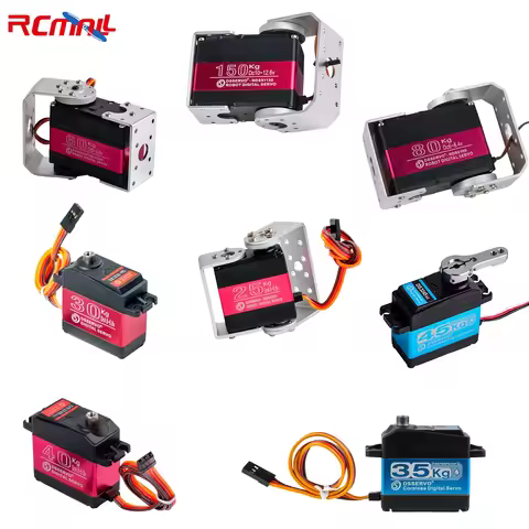RCmall Digital Servo 25KG 30KG 35KG 40KG 80KG 150KG Metal Robotic Servos Large Torque 180 270 Degree