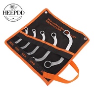 HEEPDD 5Pcs Double End Wrench U Shaped Multifunction 45  Steel Dodecagon Combination C Spanner Auto 