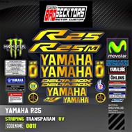 Sticker Striping Variations Transparent Uv Yzf R25 R25M R25 V1 R25 Old R25 New R25 V2 All New Yamaha