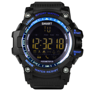 全城熱賣 - 智慧手錶EX16全圓屏智慧運動手錶IP67專業防水（藍色）