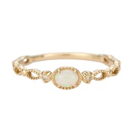 【Made in Japan】[agete] K5 Opal / Diamond Ring - 1024311132008015