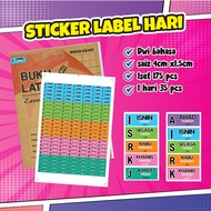 Sticker Hari Sekolah l Label Buku Pelajar , label subjek & buku harian