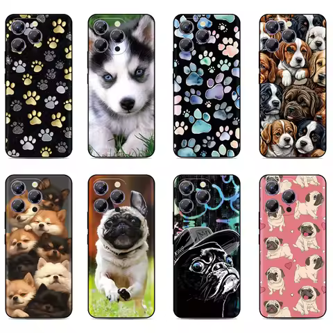 Pug Puppy Dog Cover For Xiaomi 14T Poco C85 C65 X6 M7 C40 C71 F4 M4 Redmi 15 15C 13C 12C 10C 4G A5 N
