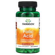 🔥[READY STOCKS]🔥 Swanson, Folic Acid, 800 mcg, Folate, 250 Capsules