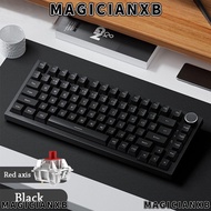 MAGICIANXB Gaming Keyboard, AK820 82-Key Mechanical Keyboard,  With Knob Mechanical Keys Silent Wire