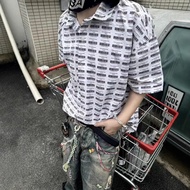 ALST Grailz Project G/R 24ss Label Full Print Outline Short Sleeve Shirt Tee Loose Version