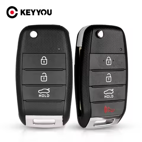 KEYYOU Flip Folding Remote Key Shell Case For KIA Carens Cerato Forte RIO K2 K3 K5