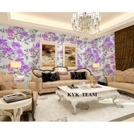 10meter Wallpaper flower 45cm Sticker | Wallpaper  Sticker  | kyk | wallpaper  Sapu Gum