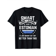 Estonia Flag Native Pride Funny Estonia Roots Cotton 180gsm Black Men's T-Shirt