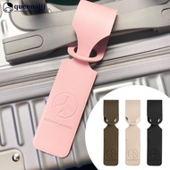 QUENNA PU Leather Embossed Luggage Tag Baggage Bag Tag Suitcase Identifier Label Id Address Holder L
