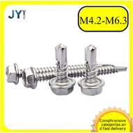 M4.2/M4.8/M5.5/M6.3 Drill tail screw 304 stainless steel outer hexagonal color steel tile self-tappi