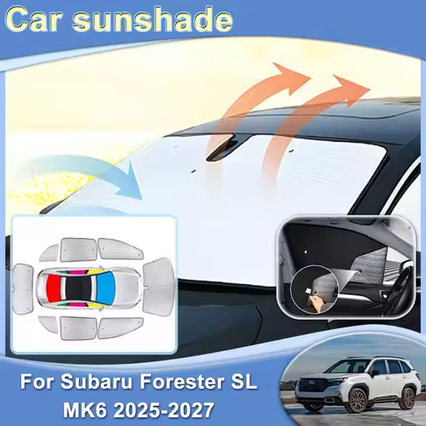 Car Full Cover Sunshade For Subaru Forester SL MK6 2025 2026 2027 Visor Car Side Window Shade Sunscr