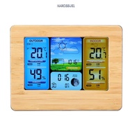 NARCISSUS1Y7KJ Wireless Weather Station, Color Display Wireless RF Transmission Weather Station Cloc