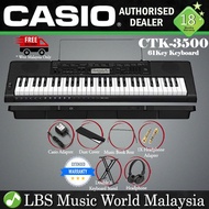 CASIO CTK-3500 61 Key Portable Keyboard With Stand (CTK3500 / CTK 3500)
