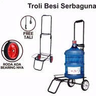 COD - Troli Besi Lipat Serbaguna Bawa Barang Galon Tabung Gas Free Tali / Trolley Portable Mini Kuat