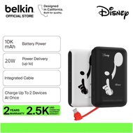 Belkin BPB021qcBW-DY Disney ArtMickey BW BoostCharge Power Bank 10K with Integrated Cable (iphone,US