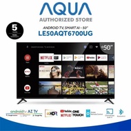 TV 50 Inch AQUA JAPAN SMART ANDROID 50AQT6700 BEZELLESS 4K UHD