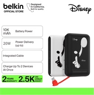 Belkin BPB021qcBW-DY Disney ArtMickey BW BoostCharge Power Bank 10K with Integrated Cable (iphoneUSB