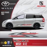 👍👍 TOYOTA WISH CAR BODY STICKER SET WISH - A12