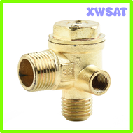XWSAT 3-Way Unidirectional Check Valve Closes Pipe Fittings Zinc Alloy High Quality Air Compressor Replacement Check Valve VKUYG