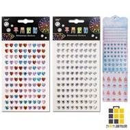 DIY Car Diamond Sticker YJ Sticker/6mm Colorful/White Heart [Nine By Nine Stationery] 6mm Love
