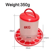 Rubvrenti Automatic Chicken Feeder Fodder Container Poultry Water Kettle Chicken Feeding Bowl Feed B