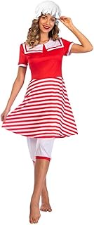 Women's 1920s Bathing Suit Size 14-16 Costume Set, Red, White and Blue, 42-44, Red, White and Blue