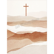 2025 Jesus Cross Psalm:23 Scripture Bible Verse Christian Desert Poster Canvas Painting Wall Art Pic