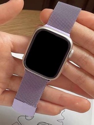 1 pieza Correa de reloj compatible con Apple Watch de acero inoxidable magnético