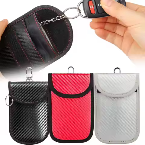 Carbon Fiber Texture Key Wallet Car Key Bag Multi Function Storage Case For Holden Astra Commodore M