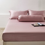 Modal Bedsheet Set High-end Fitted Bedsheet Set Breathable Bedsheet Pillowcase & Bolster Case Single