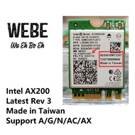 [SG Seller] Intel AX200 Rev 3 Latest Wifi 6 card 2.4Ghz 5Ghz A/G/N/AC/AX 802.11ac, 802.11ax AX200NGW