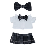 niannyyhouse 10cm 15cm 20cm Plush Doll Clothes JK Set Headwear Shirt Pleated Skirt Soft Stuffed Plus