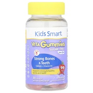 Kids Smart, Vita Gummies, Strong Bones & Teeth, Calcium + Vitamin D3, Ages 3+, Strawberry 30 Gummies
