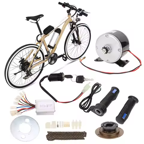 New 9Pcs/Set 250W 24V Electric Bicycle Brush Motor Set E-Bike Conversion 2750rpm Motor Controller Ki