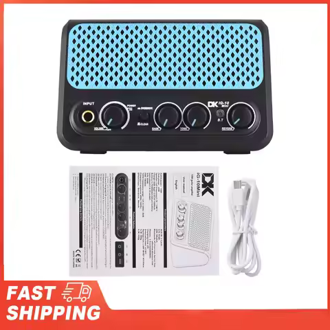 2 Channel Reverb Effect Guitar Practice Speaker Plug and Play BT/Headphone DK 10W Small Electric Gui