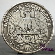 Antique Rare 1865 President Washington Statue Eagle Coin Old Silver Dollar Dayang Coin Coin Old Good