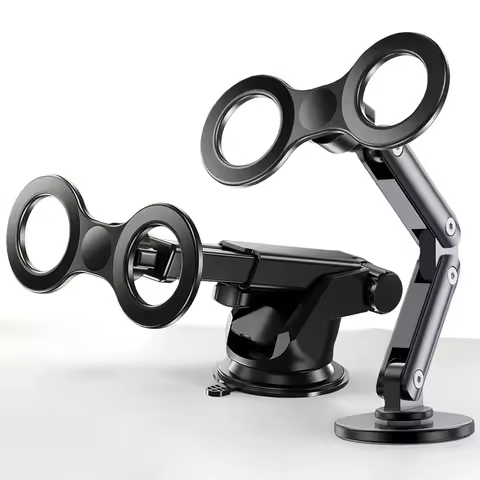 Double Phone Strong Magnetic Car Phone Holder Suction Cup Mount for Iphone 17 16 15 14 13 12 Pro Max