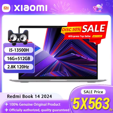 Xiaomi Redmi Book 14 2024 New 13500H 16G 512G 2.8K 120Hz 14'' Screen